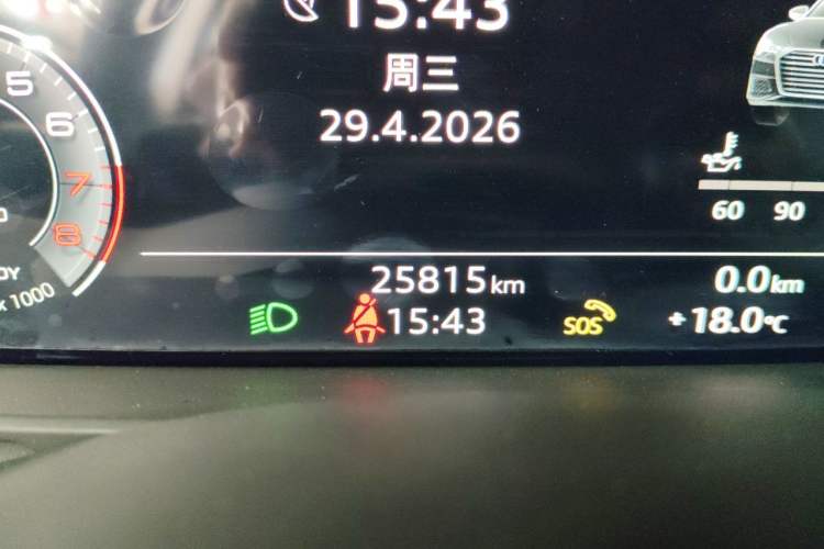 Used Audi A6L 2024 45 TFSI Prestige Elegant Edition Odometer Close Up