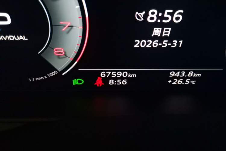 Used Audi A6L 2024 45 TFSI Prestige Dynamic Edition Odometer Close Up