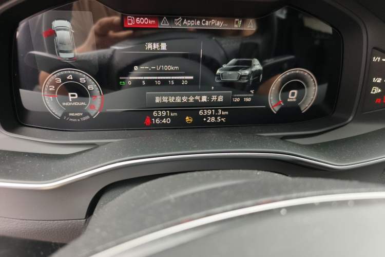 Used Audi A6L 2024 45 TFSI quattro Prestige Dynamic Edition Odometer Close Up