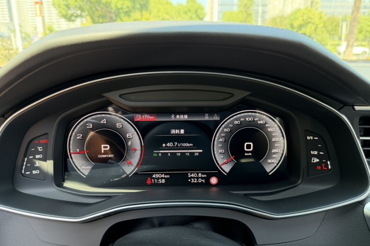 Used Audi A6L 2024 45 TFSI quattro Prestige Dynamic Edition Odometer Close Up