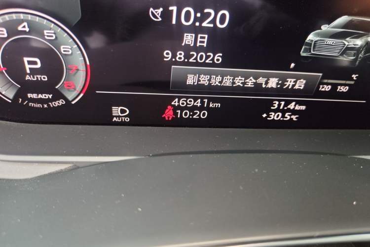 Used Audi A6L 2024 45 TFSI Prestige Elegant Edition Odometer Close Up