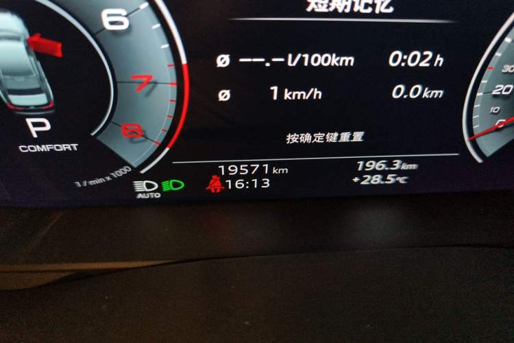 Used Audi A6L 2024 55 TFSI quattro Prestige Dynamic Edition Odometer Close Up