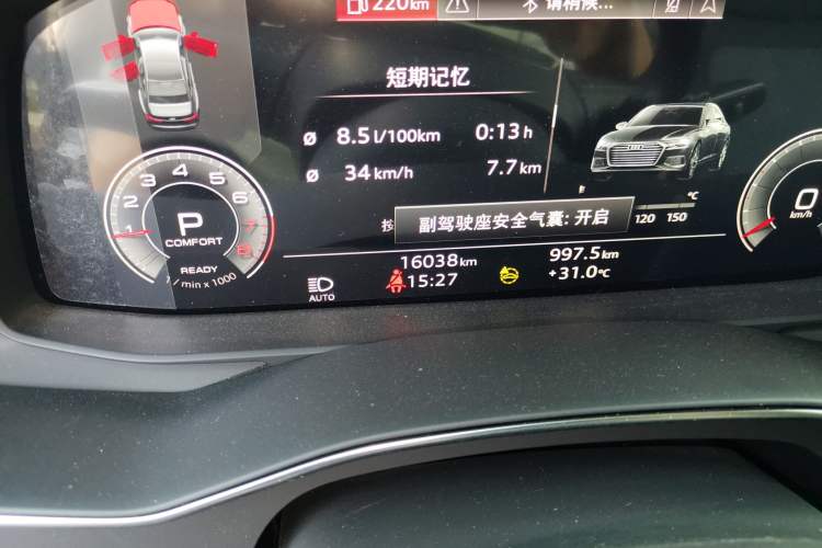 Used Audi A6L 2024 45 TFSI Prestige Dynamic Edition Odometer Close Up