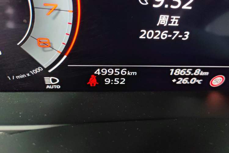 Used Audi A6L 2024 45 TFSI quattro Prestige Dynamic Edition Odometer Close Up