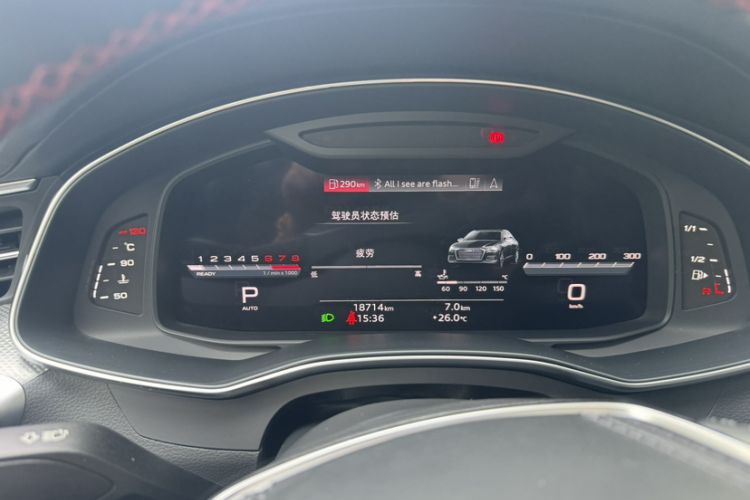 Used Audi A6L 2024 40 TFSI Luxury Dynamic Edition Odometer Close Up