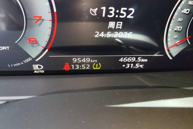 Used Audi A6L 2024 45 TFSI Prestige Dynamic Edition Odometer Close Up