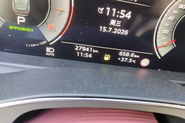 Used Audi A6L 2024 45 TFSI quattro Prestige Dynamic Edition Odometer Close Up