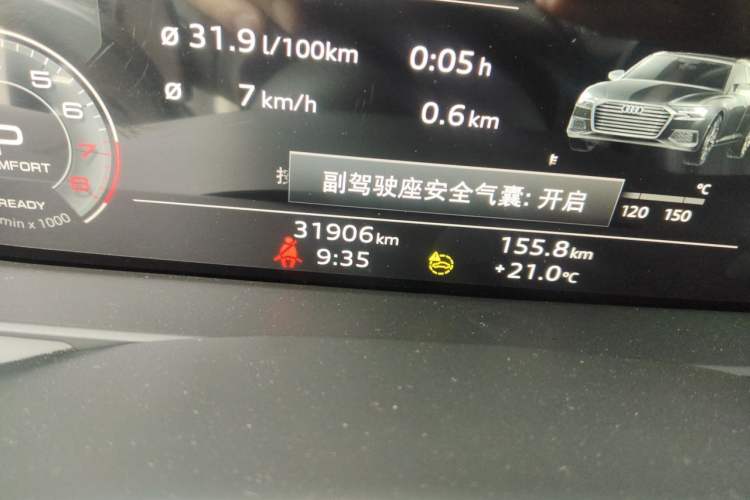 Used Audi A6L 2024 45 TFSI Prestige Elegant Edition Odometer Close Up