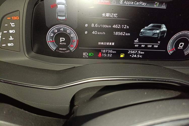 Used Audi A6L 2024 45 TFSI quattro Prestige Dynamic Edition Odometer Close Up