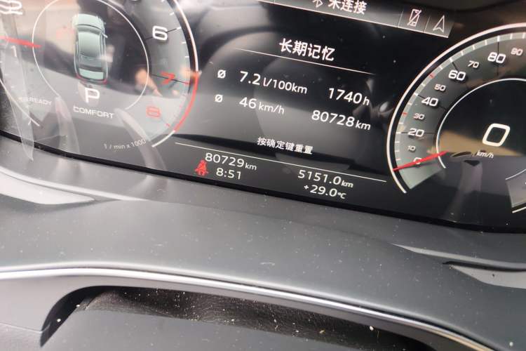 Used Audi A6L 2024 45 TFSI Prestige Dynamic Edition Odometer Close Up