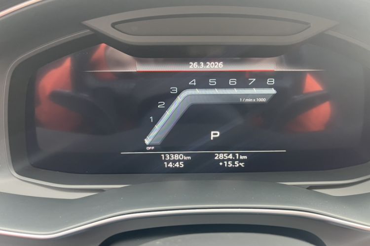 Used Audi A6L 2024 45 TFSI Prestige Dynamic Edition Odometer Close Up
