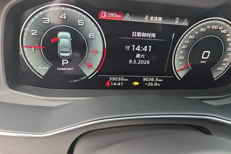 Used Audi A6L 2024 45 TFSI quattro Prestige Dynamic Edition Odometer Close Up