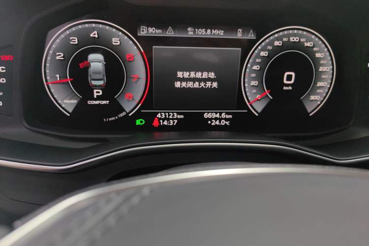 Used Audi A6L 2024 40 TFSI Luxury Prestige Edition Odometer Close Up