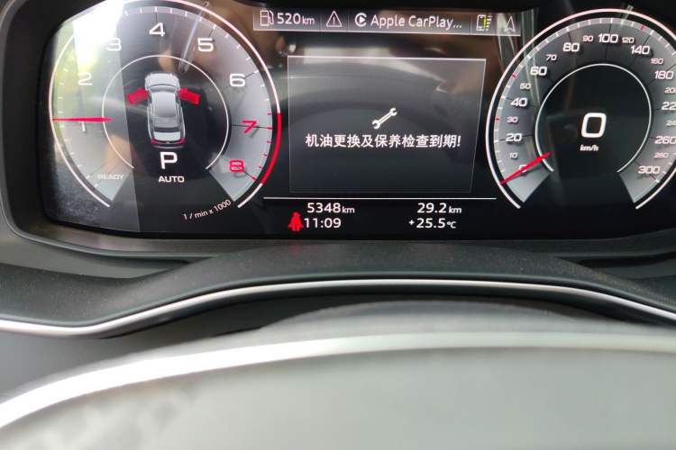 Used Audi A6L 2024 45 TFSI Prestige Dynamic Edition Odometer Close Up