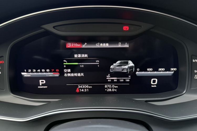 Used Audi A6L 2024 45 TFSI quattro Prestige Dynamic Edition Odometer Close Up