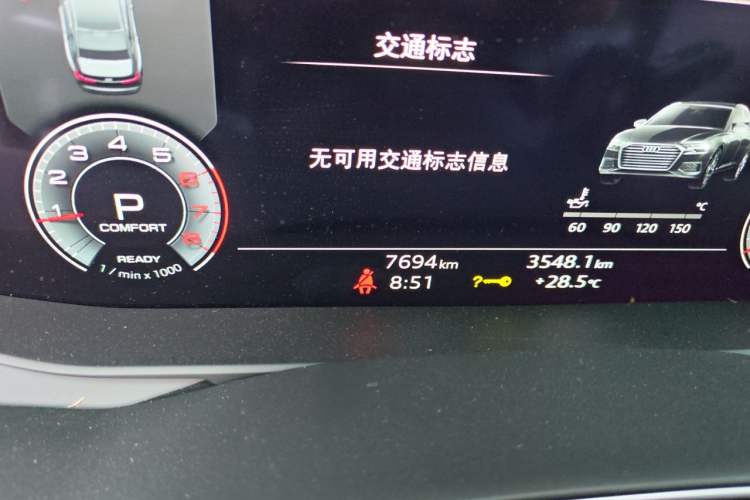Used Audi A6L 2024 40 TFSI Luxury Dynamic Edition Odometer Close Up