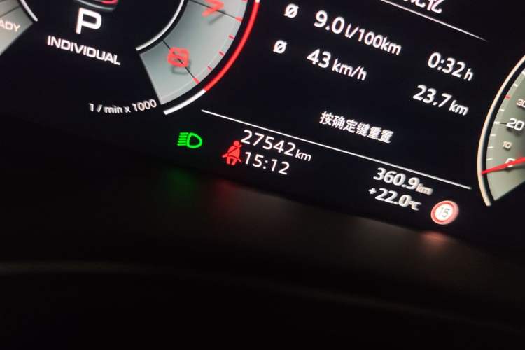 Used Audi A6L 2024 45 TFSI Prestige Dynamic Edition Odometer Close Up