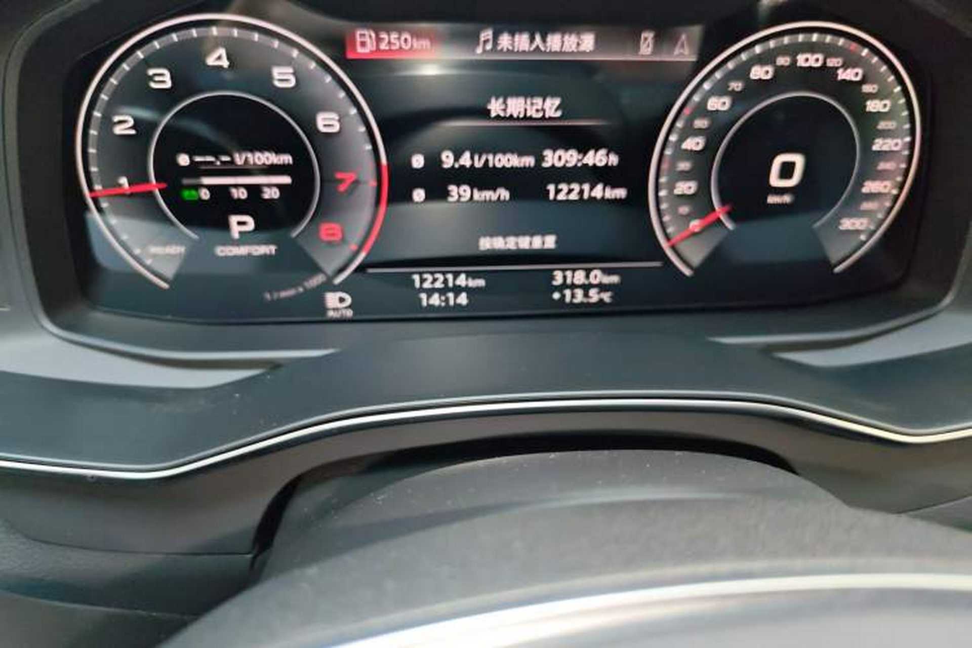 Used Audi A6L 2024 45 TFSI quattro Prestige Dynamic Edition Odometer Close Up