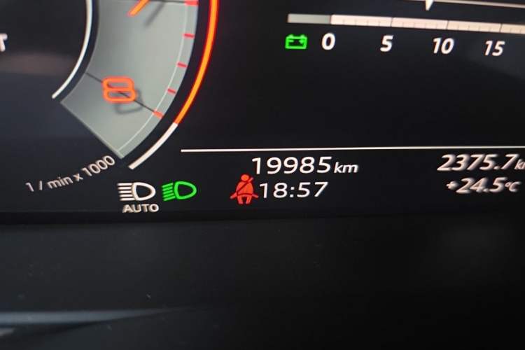 Used Audi A6L 2024 45 TFSI quattro Prestige Dynamic Edition Odometer Close Up