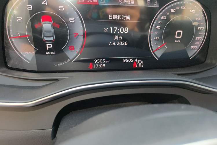 Used Audi A6L 2024 45 TFSI Prestige Dynamic Edition Odometer Close Up
