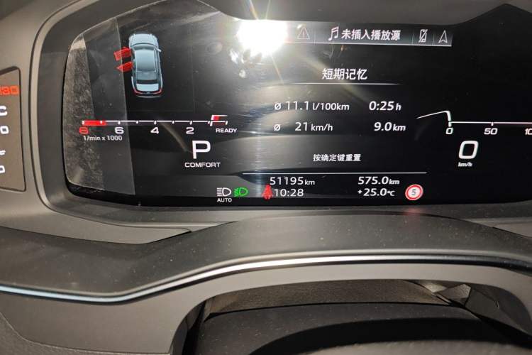Used Audi A6L 2024 45 TFSI Prestige Dynamic Edition Odometer Close Up