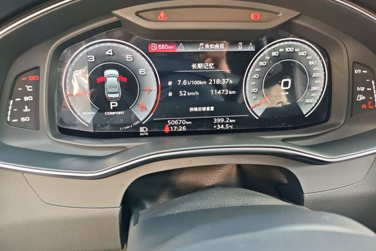 Used Audi A6L 2024 45 TFSI Prestige Dynamic Edition Odometer Close Up