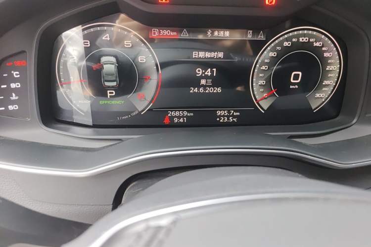 Used Audi A6L 2024 45 TFSI Prestige Dynamic Edition Odometer Close Up