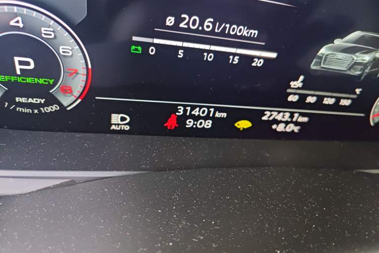 Used Audi A6L 2024 45 TFSI quattro Prestige Dynamic Edition Odometer Close Up