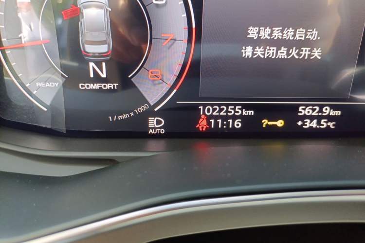 Used Audi A6L 2024 45 TFSI Prestige Dynamic Edition Odometer Close Up