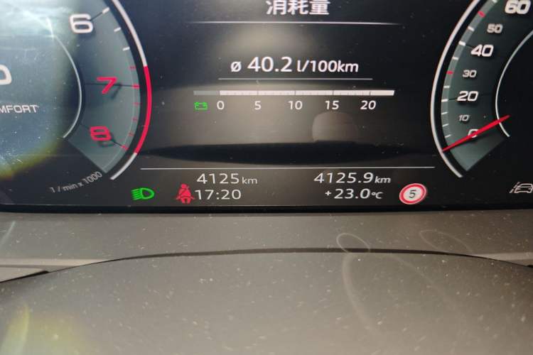 Used Audi A6L 2025 45 TFSI quattro Prestige Dynamic Edition + Premium Package Odometer Close Up