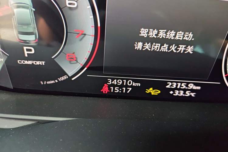 Used Audi A6L 2025 Revised 45 TFSI Prestige Dynamic Edition Odometer Close Up