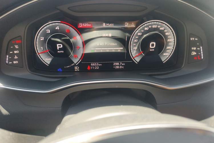 Used Audi A6L 2025 55 TFSI quattro Prestige Dynamic Edition Odometer Close Up