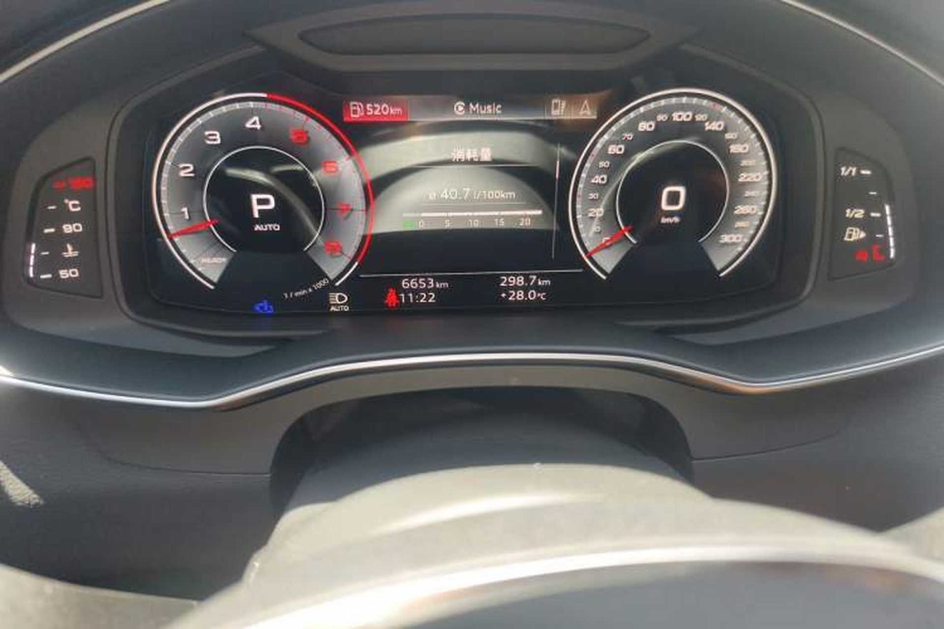 Used Audi A6L 2025 55 TFSI quattro Prestige Dynamic Edition Odometer Close Up