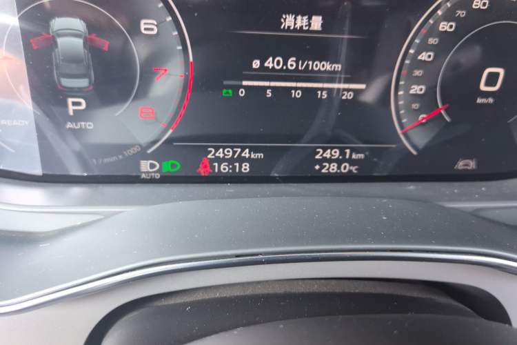 Used Audi A6L 2025 45 TFSI Prestige Dynamic Edition Odometer Close Up