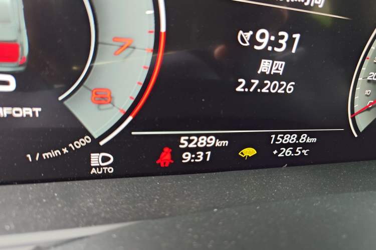 Used Audi A6L 2025 Restyled 45 TFSI quattro Prestige Dynamic Edition Odometer Close Up