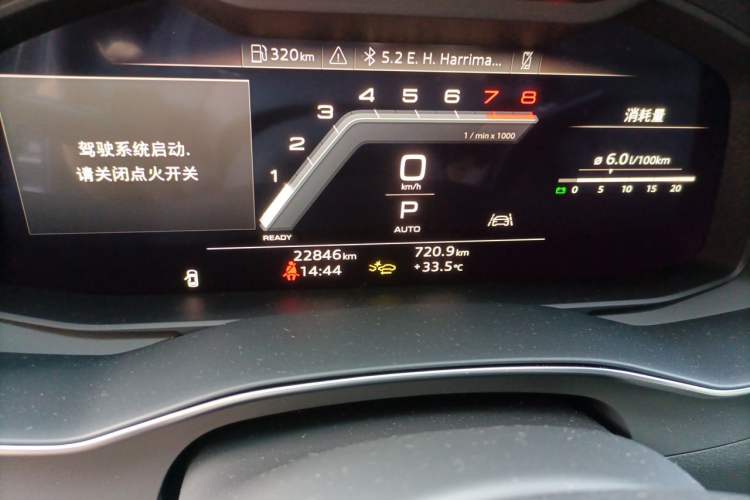 Used Audi A6L 2025 45 TFSI Prestige Dynamic Edition Odometer Close Up
