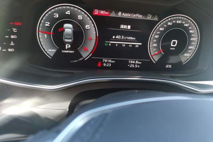 Used Audi A6L 2025 45 TFSI Prestige Dynamic Edition Odometer Close Up