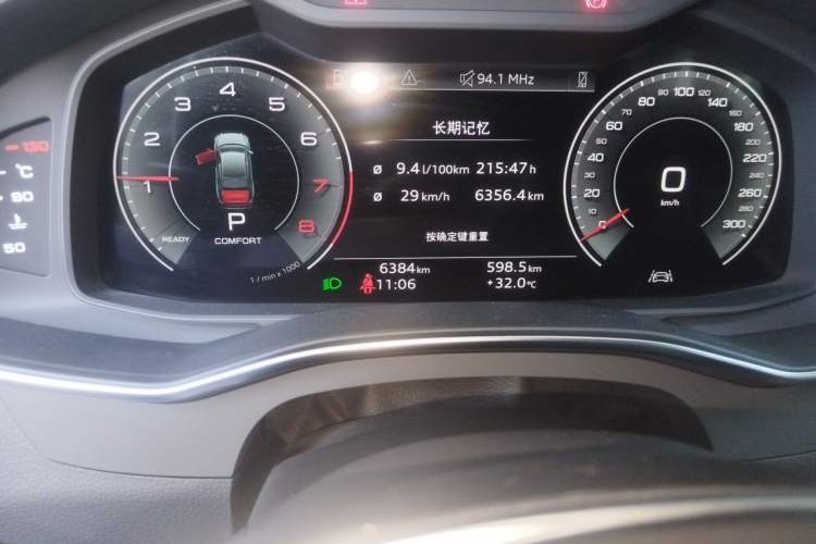 Used Audi A6L 2025 45 TFSI Prestige Dynamic Edition + Ventilated Comfort Package Odometer Close Up
