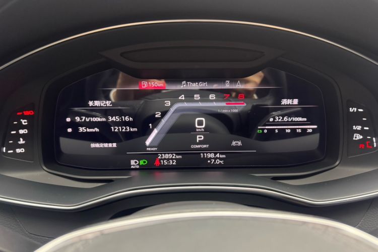 Used Audi A6L 2025 45 TFSI quattro Prestige Dynamic Edition Odometer Close Up