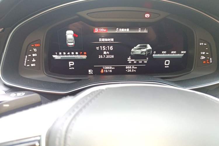 Used Audi A6L 2025 45 TFSI Prestige Dynamic Edition Odometer Close Up