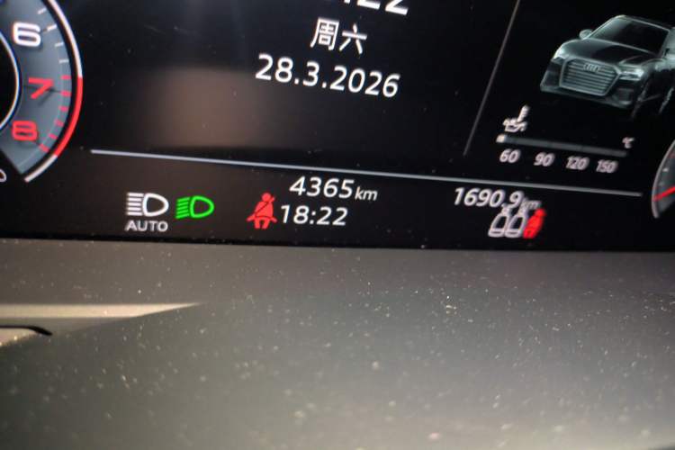 Used Audi A6L 2025 Revised 45 TFSI Prestige Dynamic Edition Odometer Close Up