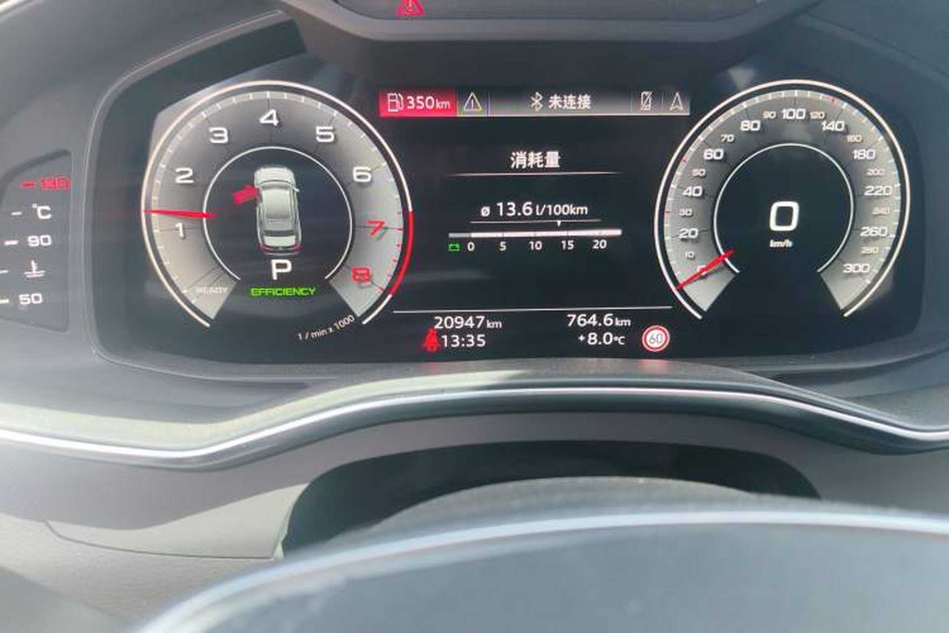 Used Audi A6L 2025 45 TFSI Prestige Dynamic Edition Odometer Close Up
