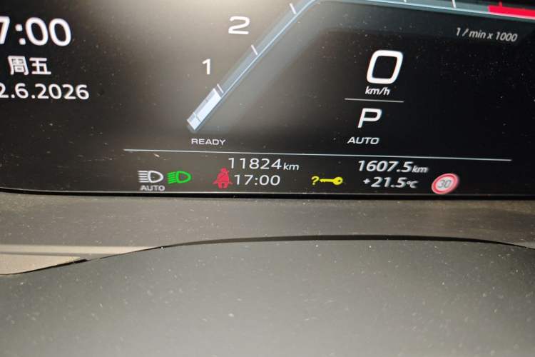 Used Audi A6L 2025 45 TFSI quattro Prestige Dynamic Edition Odometer Close Up