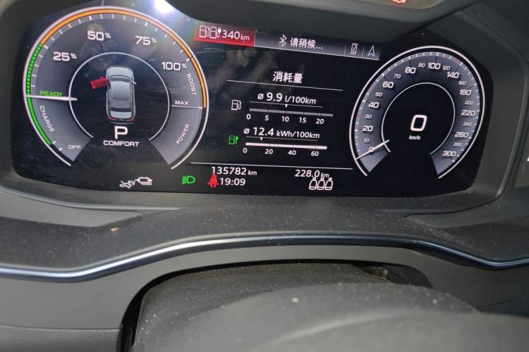 Used Audi A6L New Energy 2020 55 TFSI e quattro Odometer Close Up