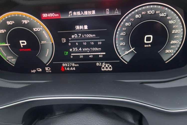 Used Audi A6L New Energy 2020 55 TFSI e quattro Odometer Close Up