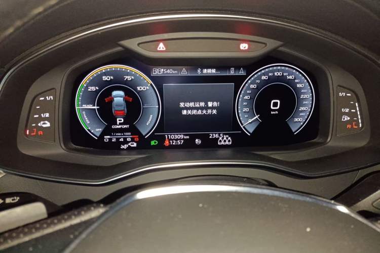 Used Audi A6L New Energy 2020 55 TFSI e quattro Odometer Close Up