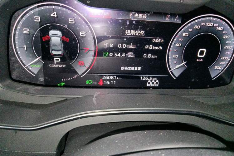 Used Audi A6L New Energy 2020 55 TFSI e quattro Odometer Close Up