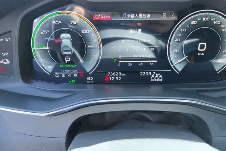 Used Audi A6L New Energy 2020 55 TFSI e quattro Odometer Close Up