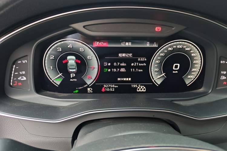 Used Audi A6L New Energy 2020 55 TFSI e quattro Odometer Close Up