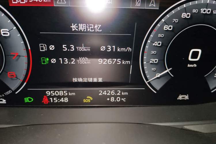 Used Audi A6L New Energy 2020 55 TFSI e quattro Odometer Close Up